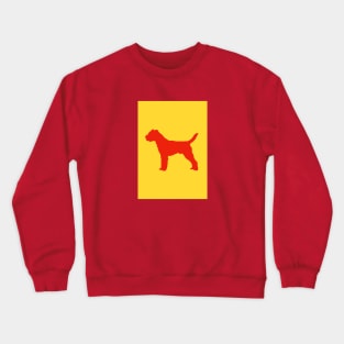 Border Terrier Dog Coloured Silhouette Crewneck Sweatshirt